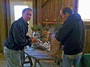 Pictured are busy like elves Chris Hubler on the left and Rick Kaufman on the right.